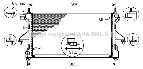 AVA QUALITY COOLING Jäähdytin,moottorin jäähdytys FT2399